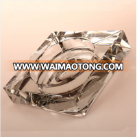 hot sale rectangle shape engraved crystal ashtray